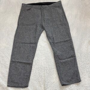 Calvin Klein  Gray Pants linen blend lightweight size 38 x 32